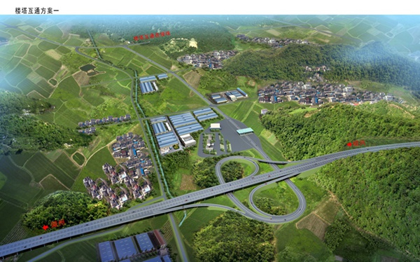 杭州都市经济圈高速公路环线在萧山区境内为绕城西复线，经过楼塔镇，长7.0公里，已开工建设。