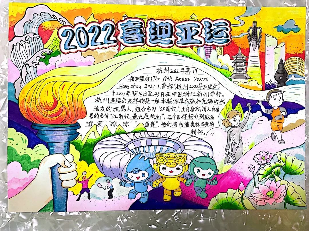 2022亚运会图画小报图片