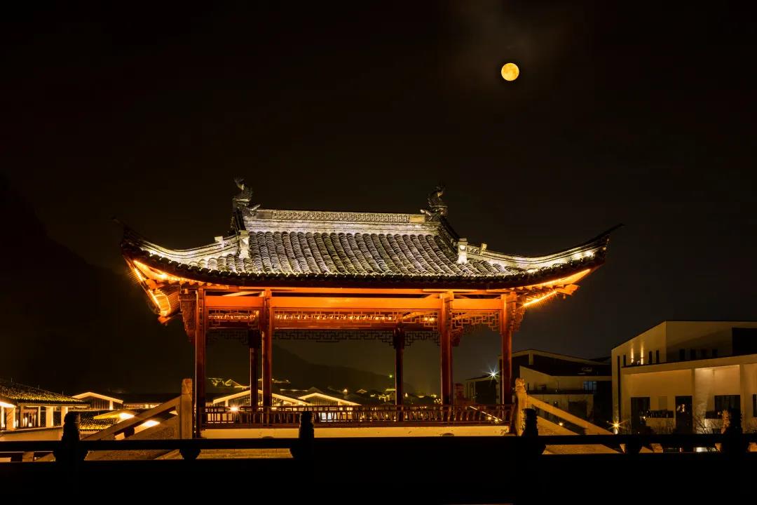 湘湖夜景图片